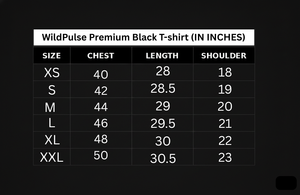 WildPulse Premium Black T-shirt
