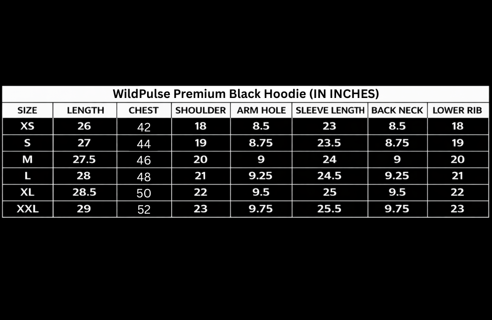 WildPulse Premium Black Hoodie